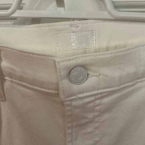 Mother Denim Jeans The Kick It in Fairest of Them All White jeans sz 32 - Picture 4 of 8